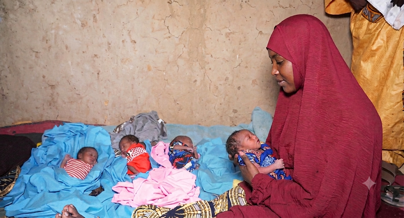 Naissance de quadruplés à Kao : un défi pour une jeune mère et un appel à la solidarité